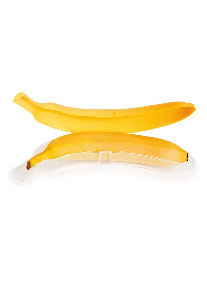 Snips BPA Free Dishwasher Proof Lightweight Durable Plastic Banana Container Yellow and Clear 2 x 9.84 Inch 021270 - Image 3