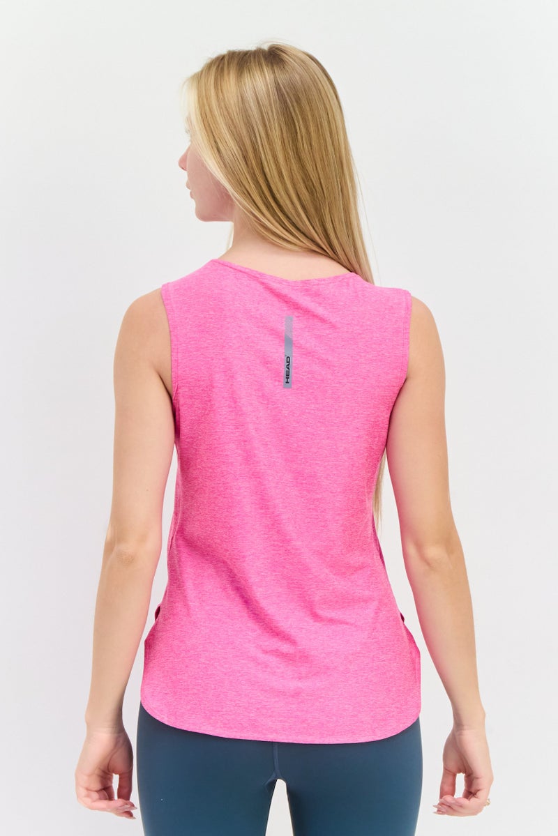 HEAD Women Slim Fit Short Sleeve Outdoor Tank Top, Pink - Image 3