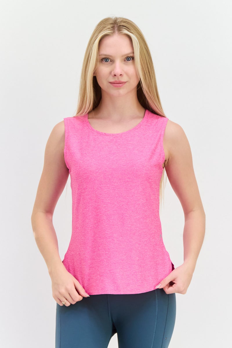 HEAD Women Slim Fit Short Sleeve Outdoor Tank Top, Pink - Image 1
