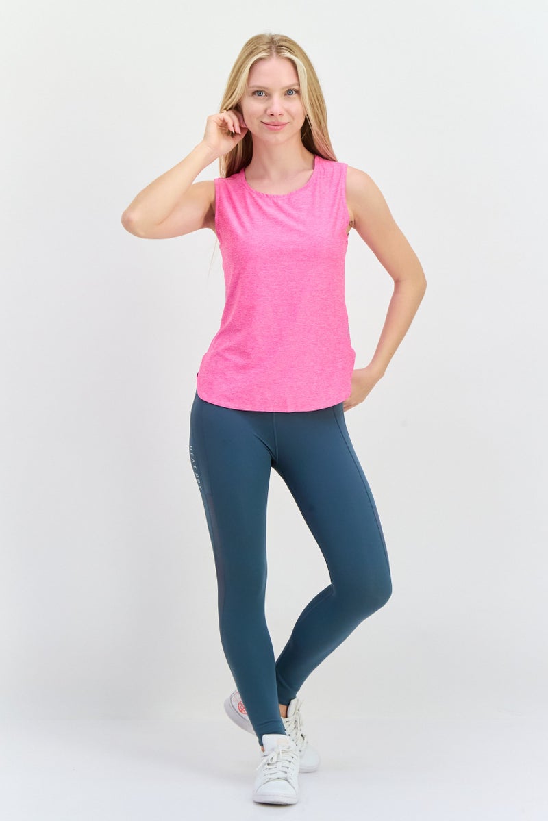 HEAD Women Slim Fit Short Sleeve Outdoor Tank Top, Pink - Image 4