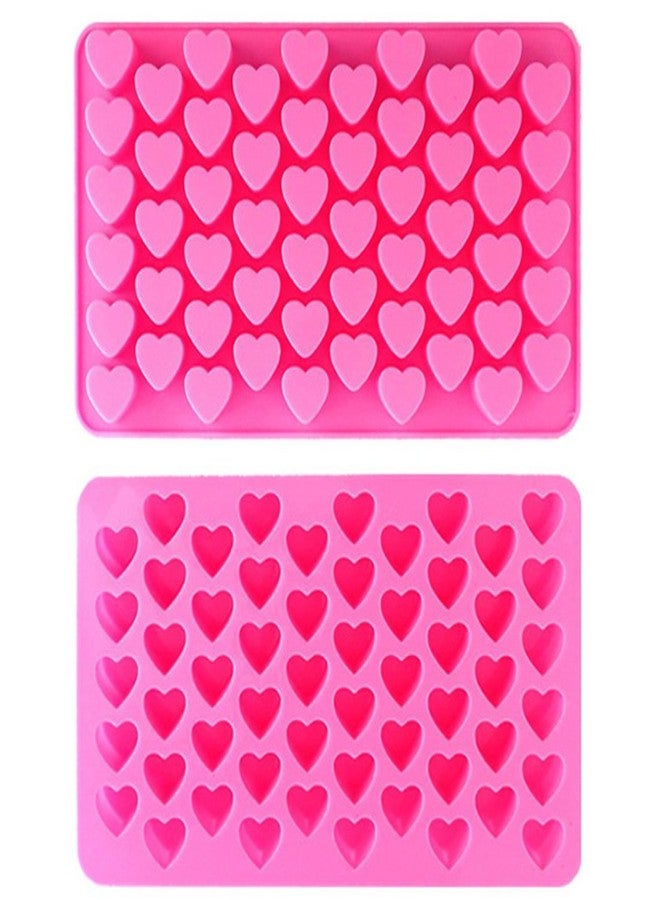 SOSOHOME Silicone Mini Heart 55-Cavity Molds for Baking, Heart Shape Ice Cube Candy Chocolate Mold, Valentine Candy Molds, Pack of 2 - Image 2