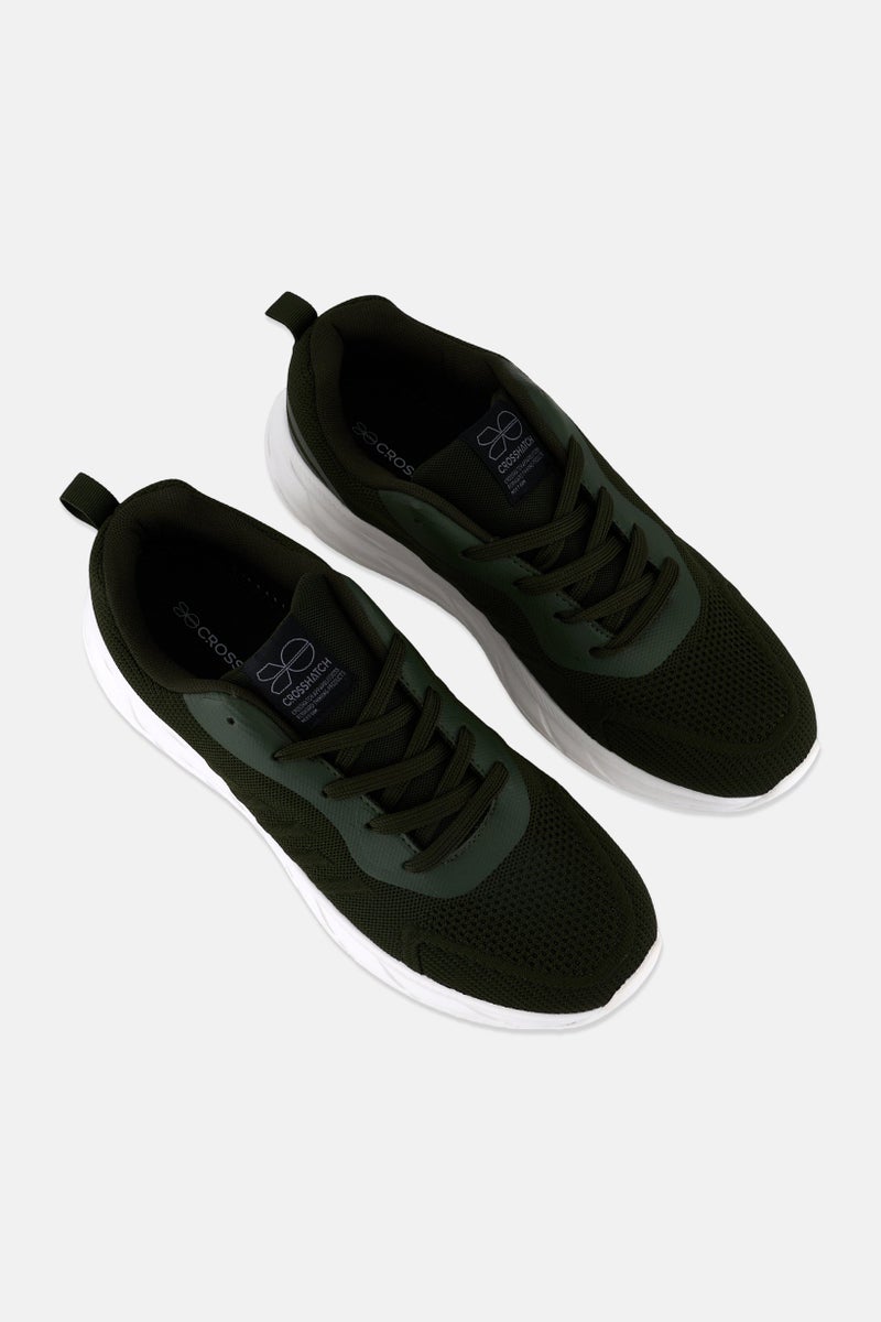 CROSSHATCH أحذية كاجوال للرجال من ليناارت، مزودة بأربطة، زيتوني - Image 4