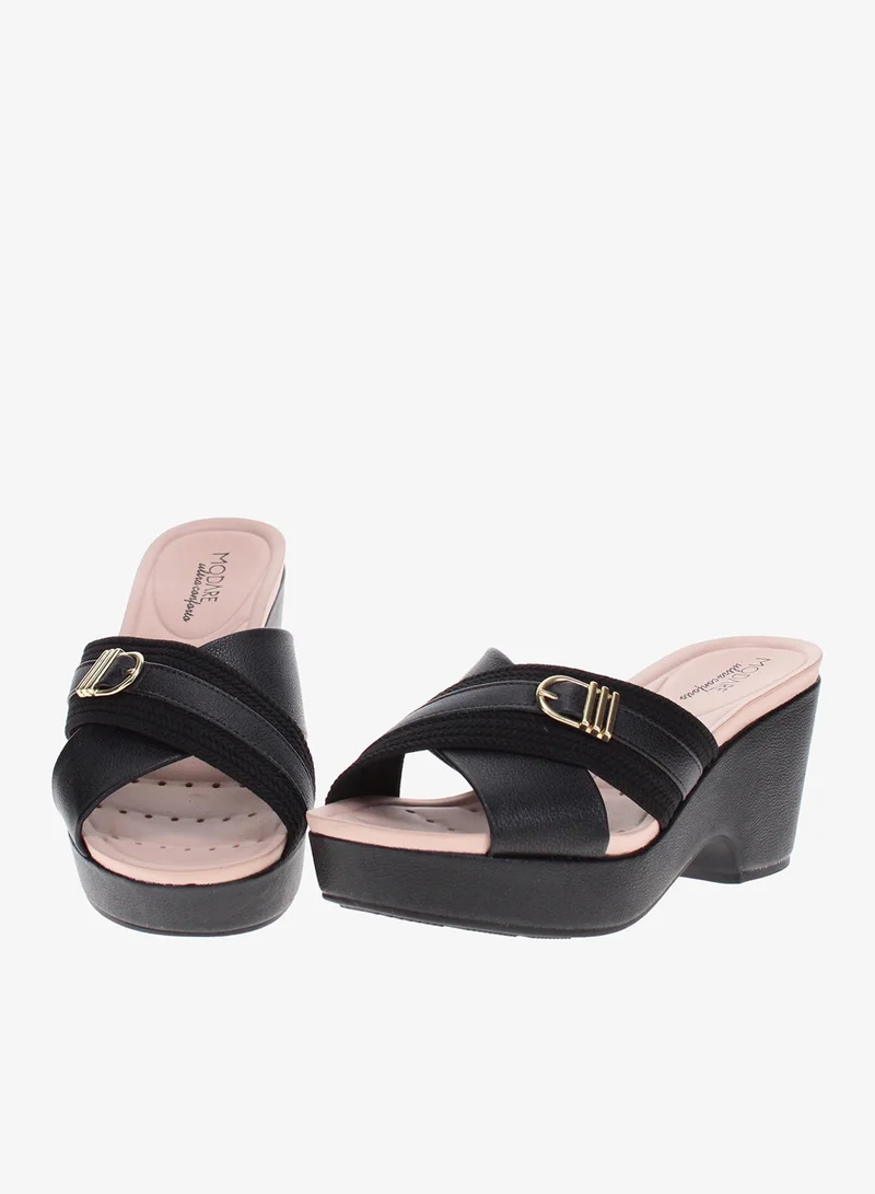 Modare Black Modare Women’s Flat Summer Footwear – Lightweight Slip-On Comfort with Stylish Casual Design for Women | Best Price UAE