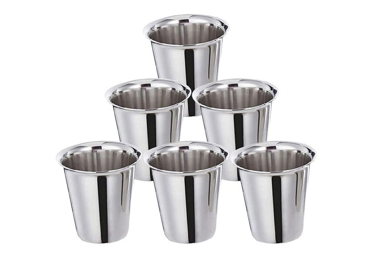 Starlinks Stainless Steel Tumbler Glasses Tea Milk Cups Capacity 150ML Set of 6 nos - Image 2