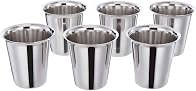Starlinks Stainless Steel Tumbler Glasses Tea Milk Cups Capacity 150ML Set of 6 nos - Image 1