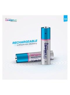 Rafeed AA Rechargeable batteries set/4, lithium-ion, Type-C charging 5VDC/500mA, with 4in1 cable, 1.5V, 1460mAh, 2220mWh  - Image 2