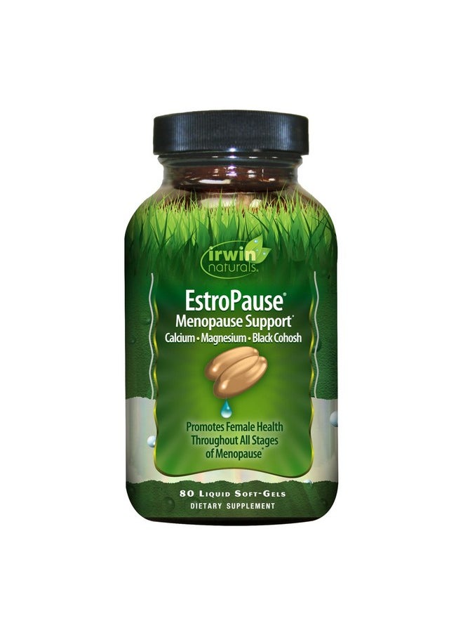Irwin Naturals Irwin Naturals EstroPause Menopause & Women's Health Support Supplement - Powerful Herbal & Mineral Blend with Calcium, Magnesium, Black Cohosh, Chaste Tree - Enhanced Absorption - 80 Liquid Softgels  - Image 1