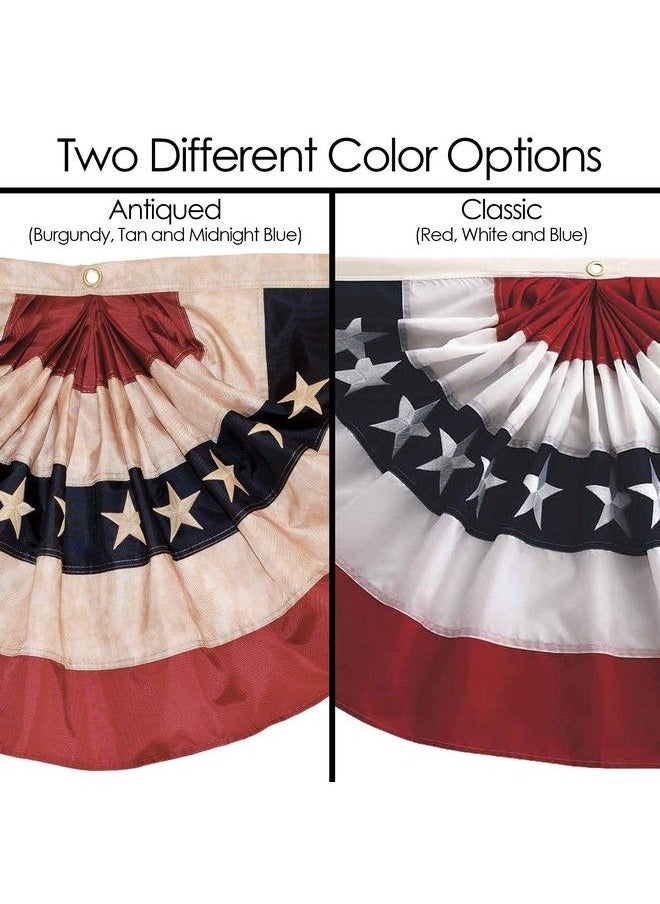 In the Breeze Pleated Fan Americana Bunting 2' X 4' Americana Bunting(Tea Stained) 4' W X 2' H (3678)  - Image 5