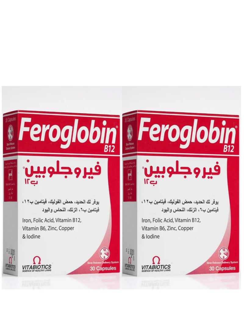 Vitabiotics Pack Of 2 Feroglobin Original 30 Tablets - Image 1