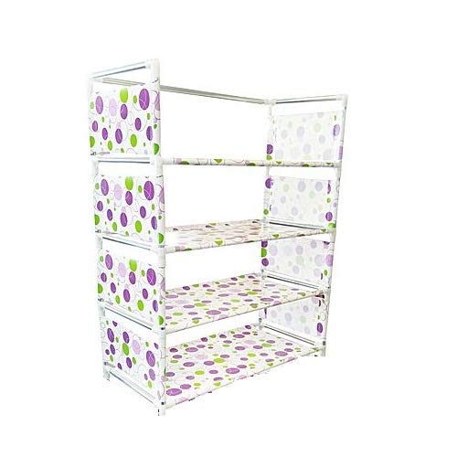 Kriya Premium Heavy Duty Space Saver Foldable Shoe Rack with 4 Shelves