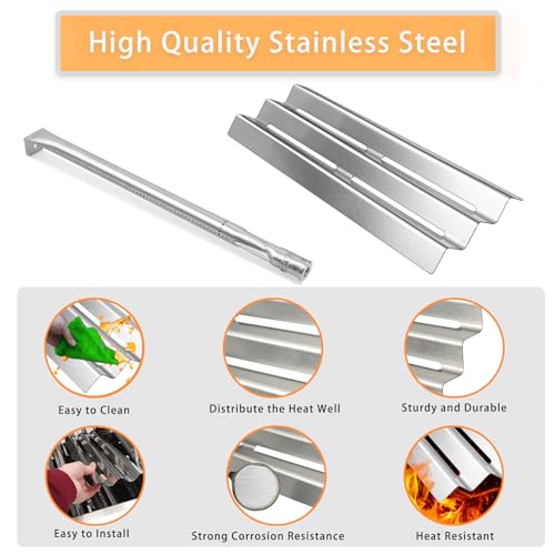 Zemibi Grill Replacement Parts for Napoleon Gas Models LEX485/605/730 LE LD485 Series Grills S81001, Stainless Steel Heat Plate Tent Shields and Heavy Duty Burner Tubes, BBQ Repair Kit, Pack of 4 - Image 5