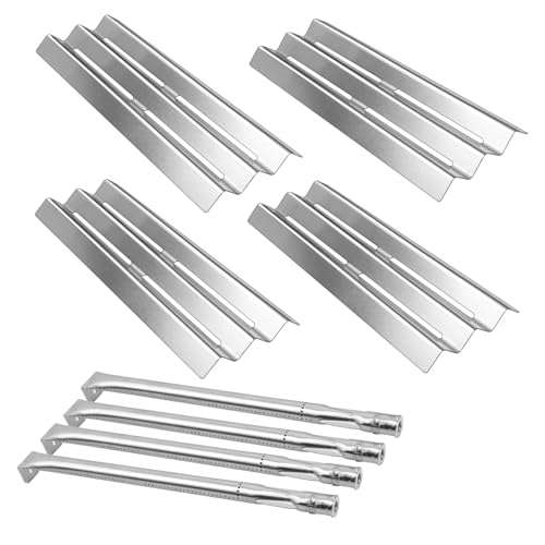 Zemibi Grill Replacement Parts for Napoleon Gas Models LEX485/605/730 LE LD485 Series Grills S81001, Stainless Steel Heat Plate Tent Shields and Heavy Duty Burner Tubes, BBQ Repair Kit, Pack of 4 - Image 1