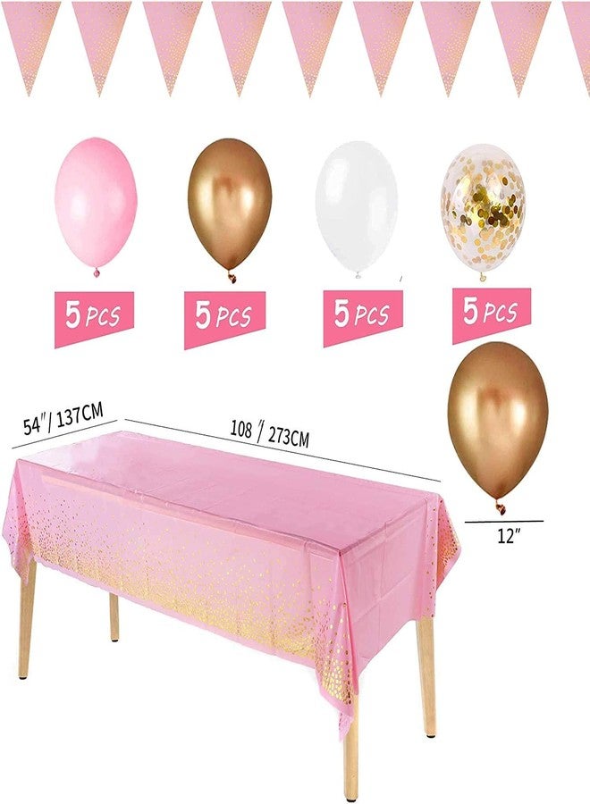 U/D Pink Birthday Party Supplies - Pink Paper Plates, Cups, Napkins Set for Girls' Birthday Party Decorations, Serves 16 - Image 3