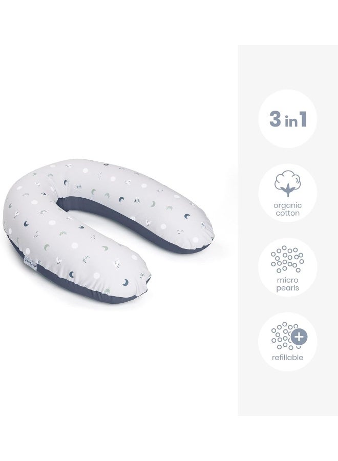 Doomoo Buddy Nursing Pillow - Blue Grey Moon - Image 2