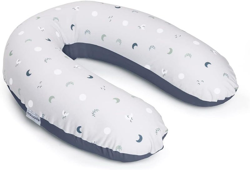 Doomoo Buddy Nursing Pillow - Blue Grey Moon - Image 1
