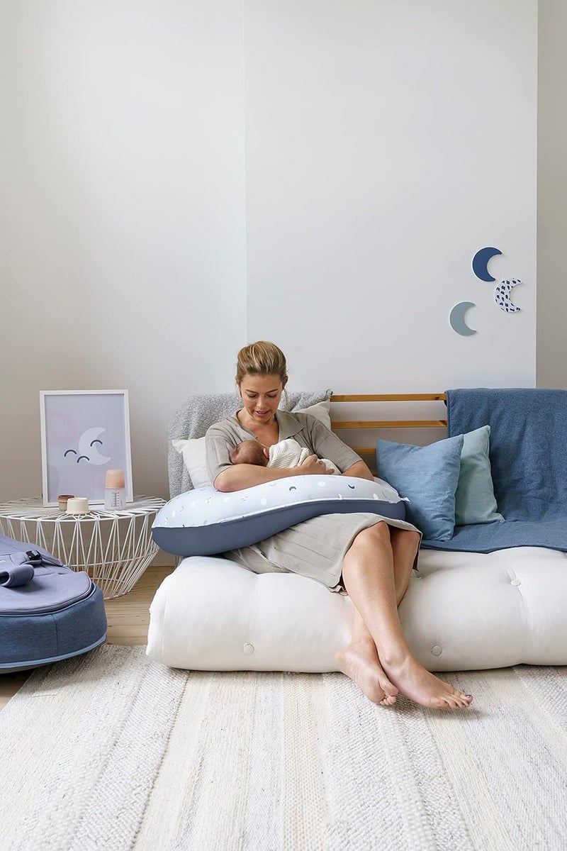 Doomoo Buddy Nursing Pillow - Blue Grey Moon - Image 5