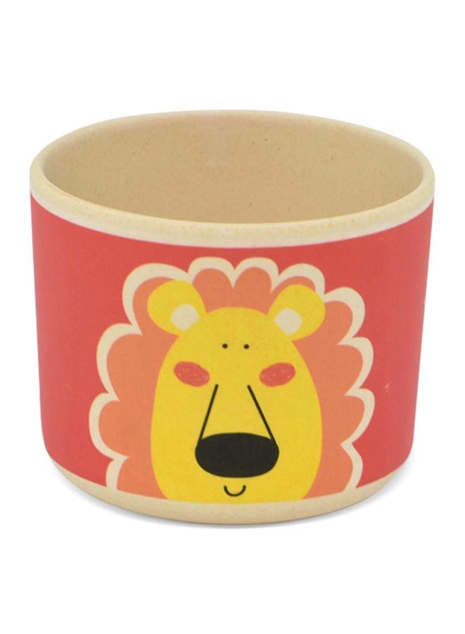 NIBEMINENT Cartoon Lion Kids Mug Made Of Bamboo Fiber Multicolour 225ml - Image 2