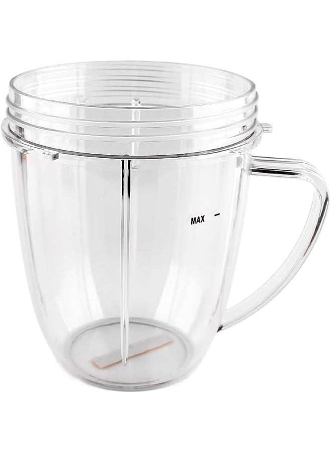 أكواب 18 أوقية مع قطع غيار مقبض لـ Nutribullet 600W و 900W (2 أكواب 18 أوقية مع مقبض) - Image 3