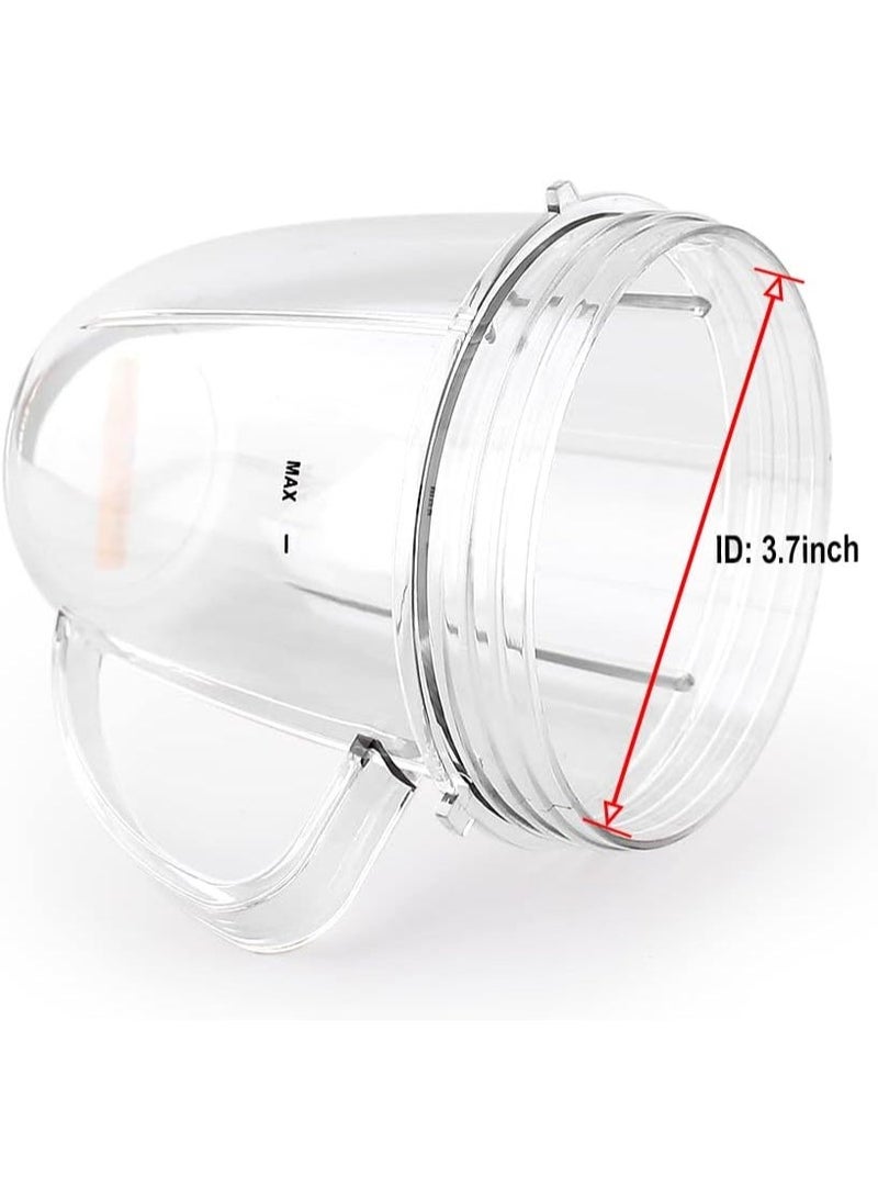 أكواب 18 أوقية مع قطع غيار مقبض لـ Nutribullet 600W و 900W (2 أكواب 18 أوقية مع مقبض) - Image 2