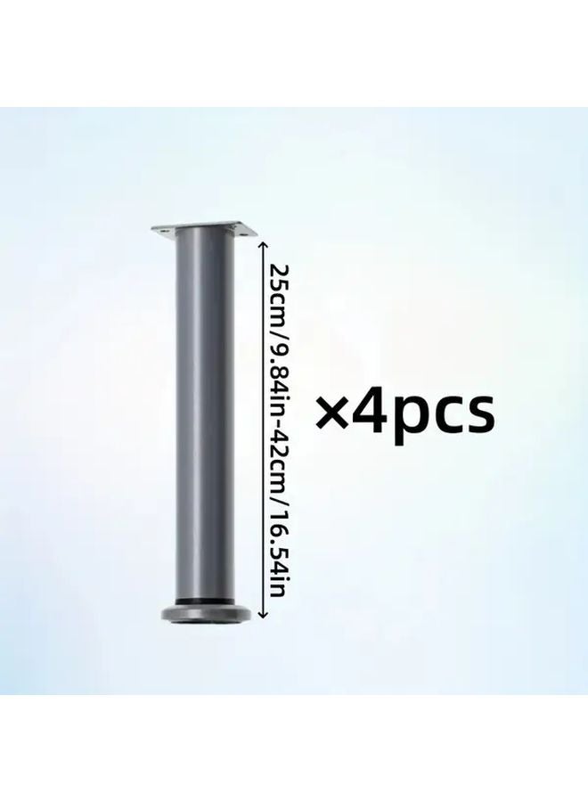 4 قطع أرجل طاولة تلسكوبية عالمية 250-420 ملم قابلة للتعديل مع وسادات مضادة للانزلاق - Image 1