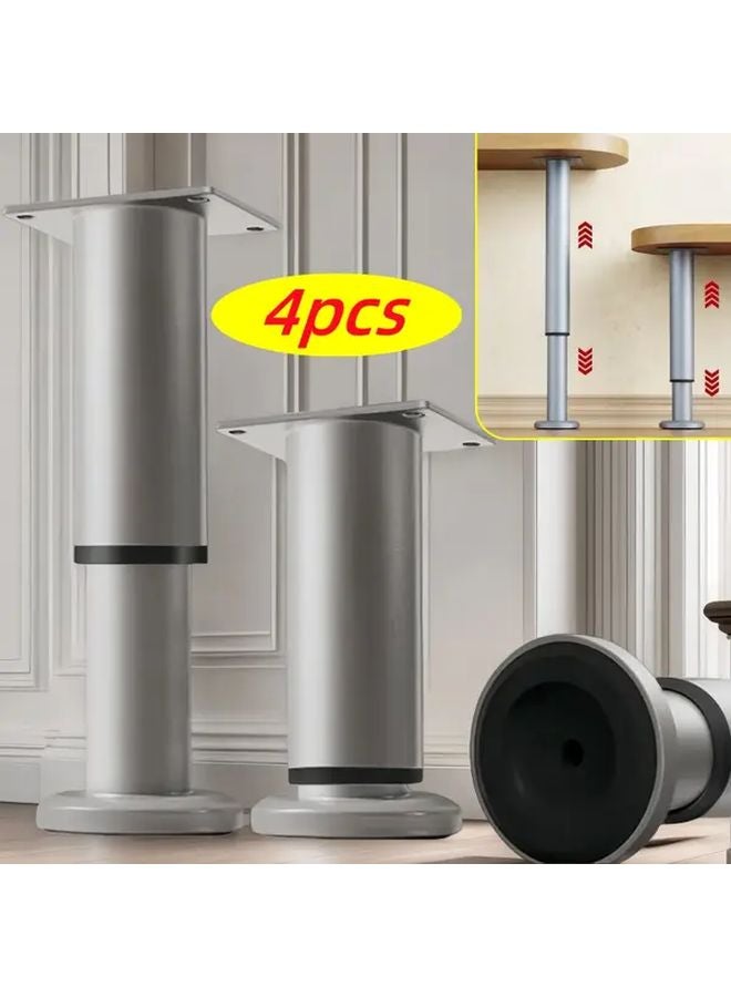 4 قطع أرجل طاولة تلسكوبية عالمية 250-420 ملم قابلة للتعديل مع وسادات مضادة للانزلاق - Image 2