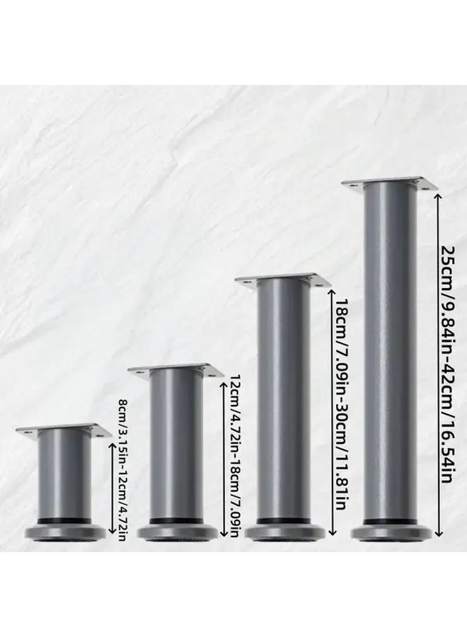 4 قطع أرجل طاولة تلسكوبية عالمية 250-420 ملم قابلة للتعديل مع وسادات مضادة للانزلاق - Image 4