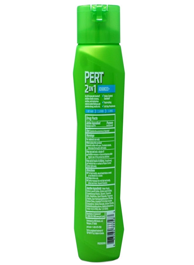 PERT PLUS Anti-Dandruff 2 in 1 Shampoo and Conditioner for Flake Free Hair 13.5 fl (PACK OF 2) - Image 3