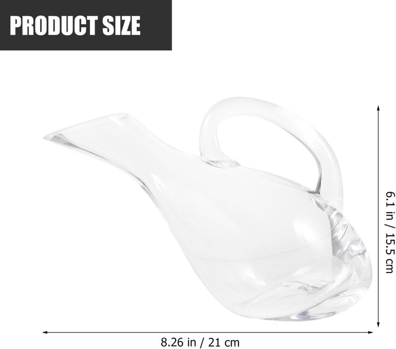 DOITOOL Glass Wine Dispenser Carafe with Handle and Slanted Spout Easy to Pour Red Wine Decanter with Polished Smooth Edges for Dinner Parties - Image 2