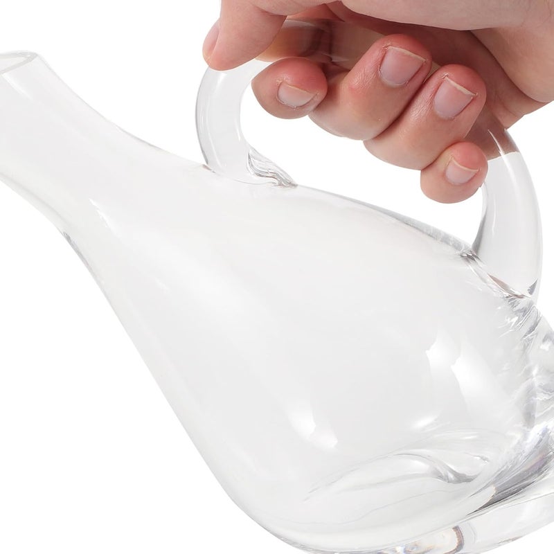 DOITOOL Glass Wine Dispenser Carafe with Handle and Slanted Spout Easy to Pour Red Wine Decanter with Polished Smooth Edges for Dinner Parties - Image 4