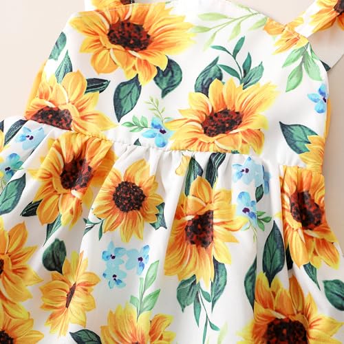 Saeaby Baby Girl Summer Dresses Yellow Boho Sleeveless Dresses Infant Summer Outfits Sundress Baby Girl Clothes 6-9 Months 12 Months - Image 5