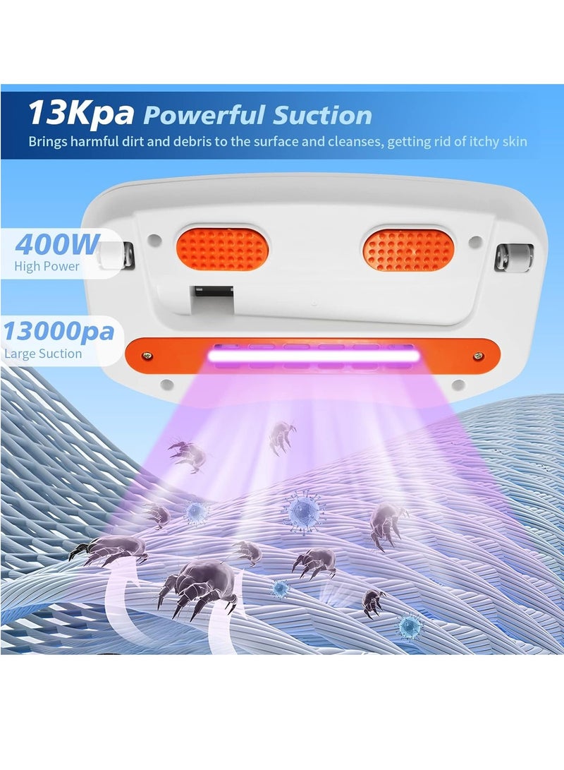 SYOSI Mattress Vacuum Cleaner, Handheld Bed Vacuum Cleaner, 13Kpa Strong Suction Power and Double Beat, Low Noise, Efficient Cleaning of Mattresses, Pillows, Sofas, Carpets and Ther Fabric Surfaces - Image 3