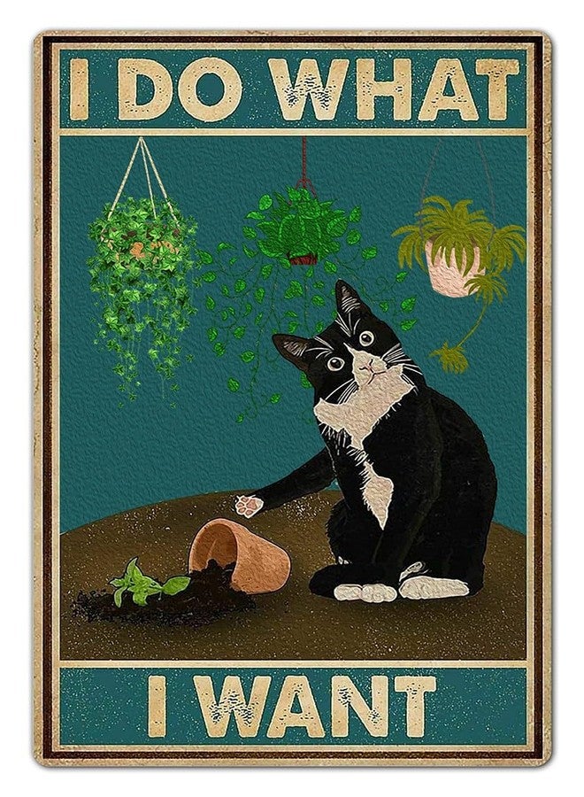 Bestylez Cute Cat Pictures Poster - Catio Accessories & Room Decor Gifts For Cat Lovers - 'I Do What I Want' Sign, 8 x 12 Inch - Image 1