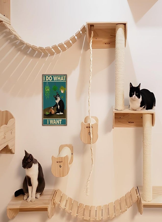 Bestylez Cute Cat Pictures Poster - Catio Accessories & Room Decor Gifts For Cat Lovers - 'I Do What I Want' Sign, 8 x 12 Inch - Image 3