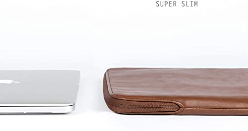 Comfyable Slim Laptop Sleeve Compatible with 13 Inch MacBook Air 13 in M5 M4 M3 M2, 13" MacBook Pro/Neo, PU Leather Bag Water-Resistant Cover Case, Brown - Image 5
