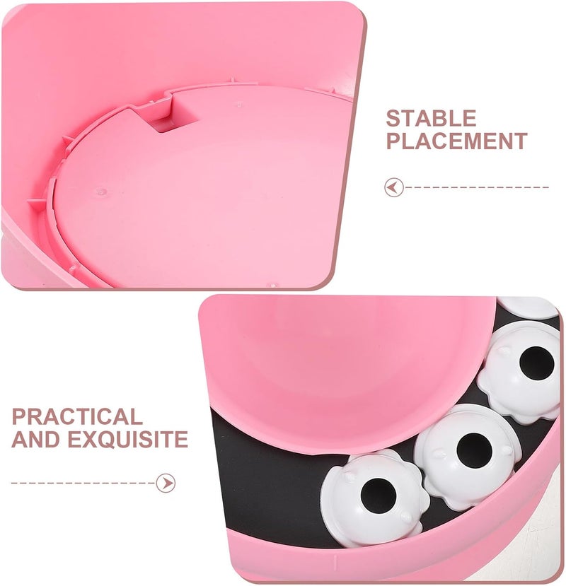 Slow Feeder Cat Bowl with Interactive Function, Pink Non-Toxic Plastic Slow Feeding Dish for Multi-cat Households, Anti-Choking Cat Food Puzzle for Natural Eating Behavior - Image 3