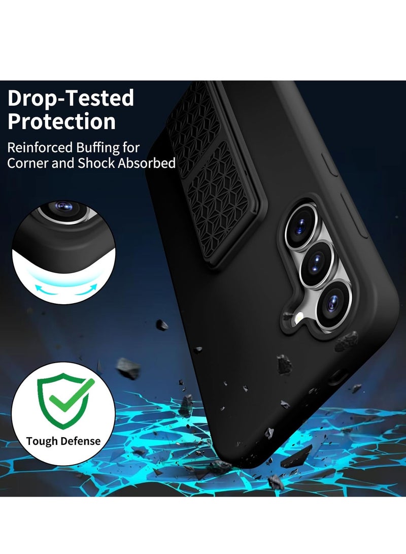 بورتوني غطاء حماية لهاتف سامسونج جالاكسي S25 بلس، حامل مغناطيسي للسيارة، حامل حزام يد عمودي وأفقي، مصنوع من السيليكون، غطاء واقٍ ناعم الملمس لهاتف سامسونج جالاكسي S25 بلس مقاس 6.7 بوصة - Image 5