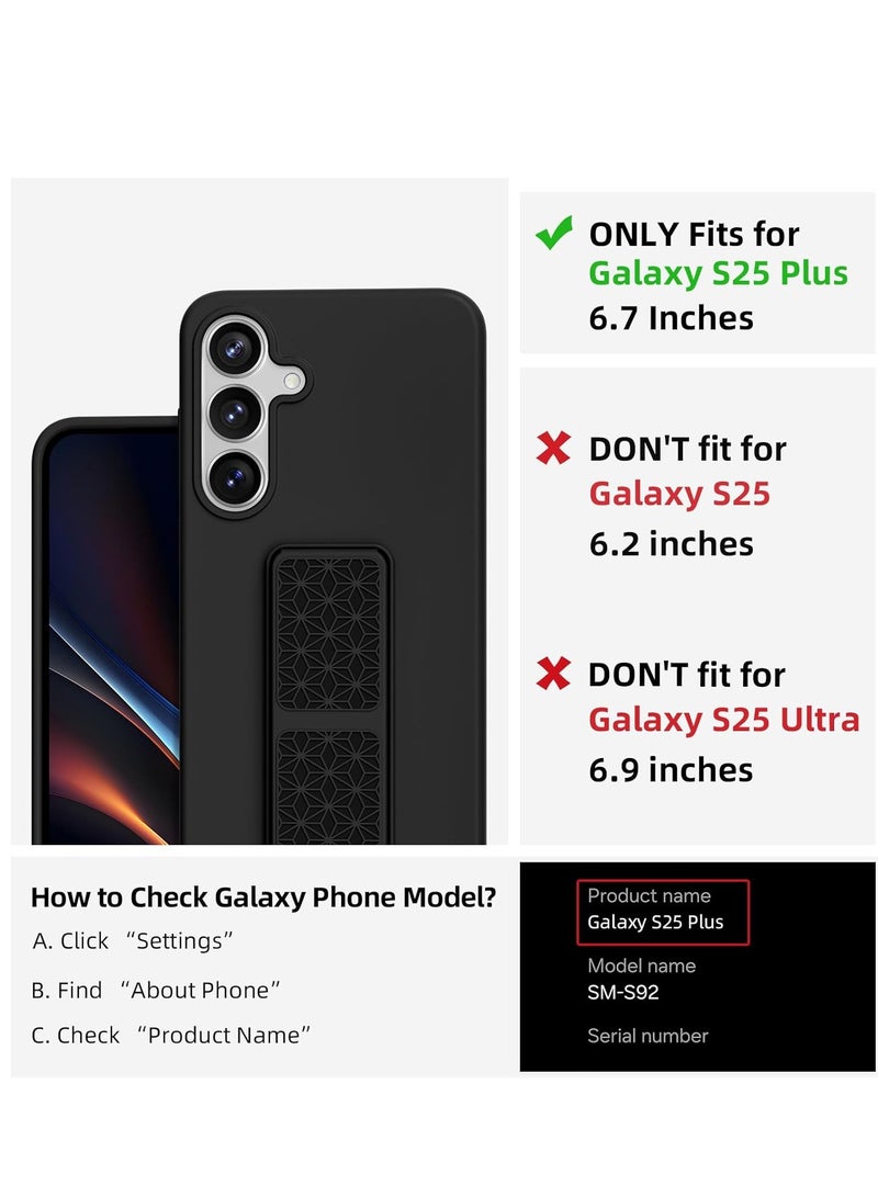 بورتوني غطاء حماية لهاتف سامسونج جالاكسي S25 بلس، حامل مغناطيسي للسيارة، حامل حزام يد عمودي وأفقي، مصنوع من السيليكون، غطاء واقٍ ناعم الملمس لهاتف سامسونج جالاكسي S25 بلس مقاس 6.7 بوصة - Image 2