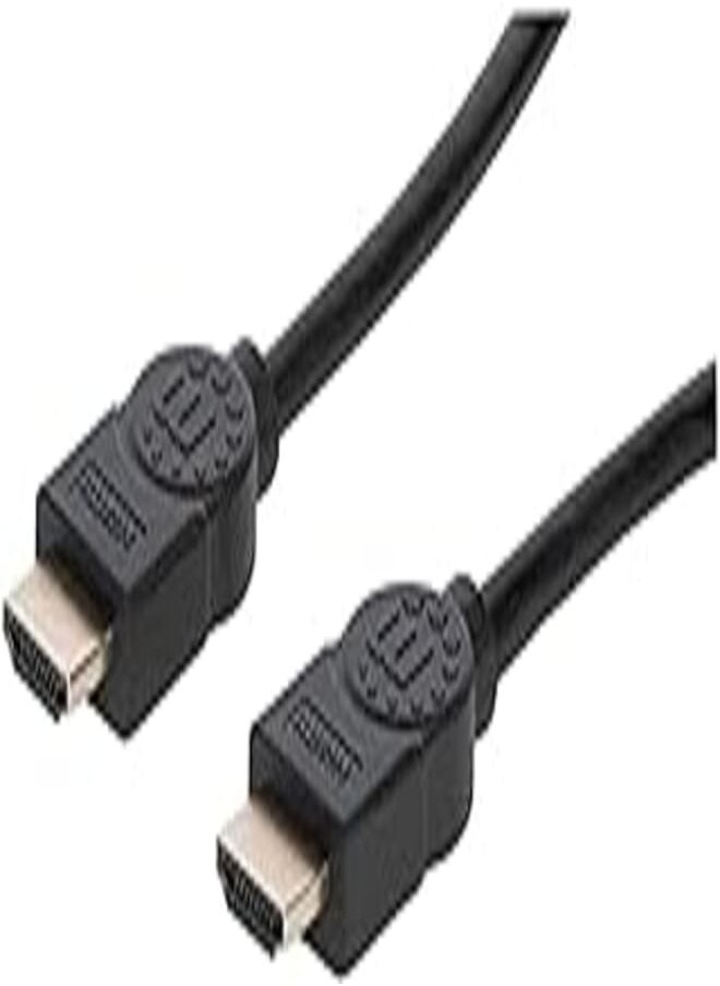 Manhattan Manhattan Premium High Speed HDMI Cable with Ethernet HEC ARC 3D 4K@60Hz UHD 18 Gbps Bandwidth HDMI Male to Male 1m - Black 