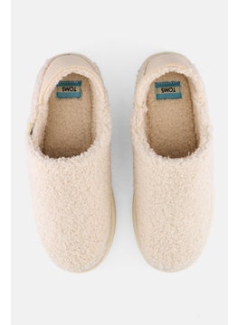TOMS Women Ezra Natural Faux Slip On Slippers, White  - Image 3