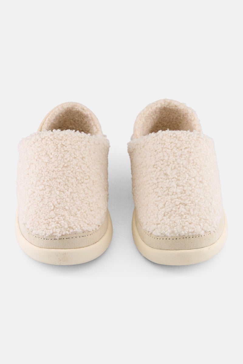 TOMS Women Ezra Natural Faux Slip On Slippers, White - Image 4