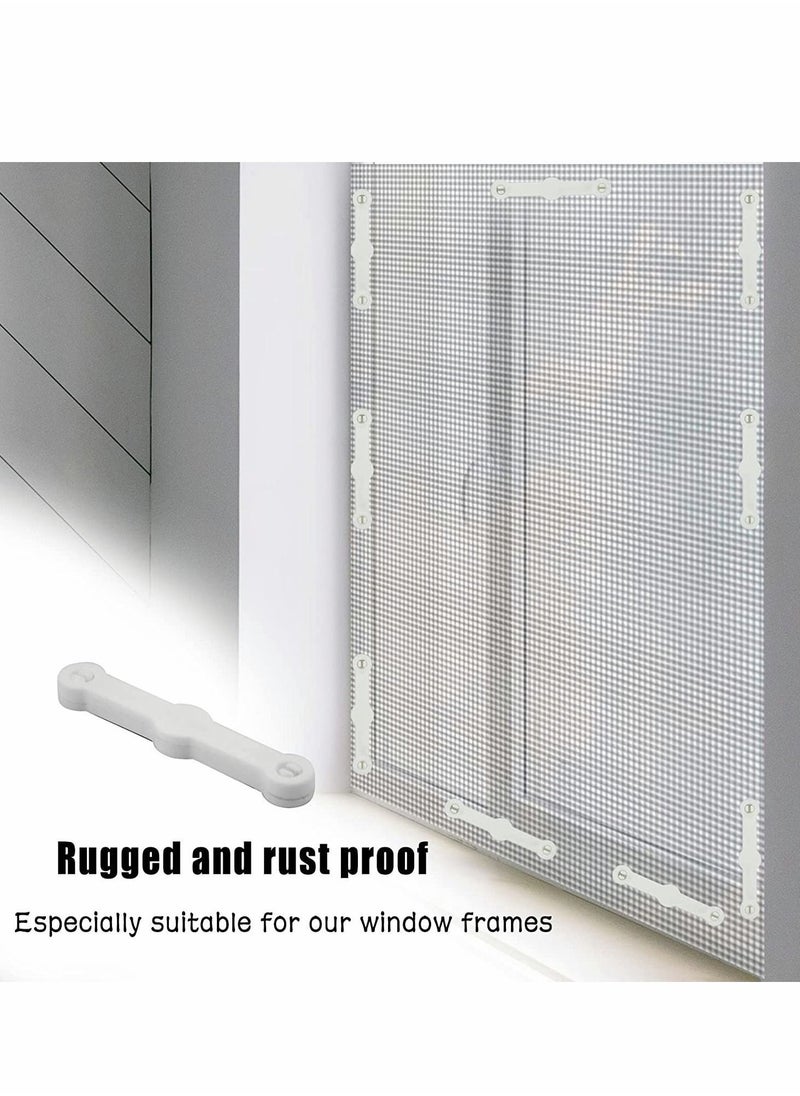 Y&D Self Adhesive Strip Set for DIY Fly Nets,12Pcs Screen Fixing Clip with Door Curtain Mosquito Net Insect Mesh Tool Installation  - Image 4