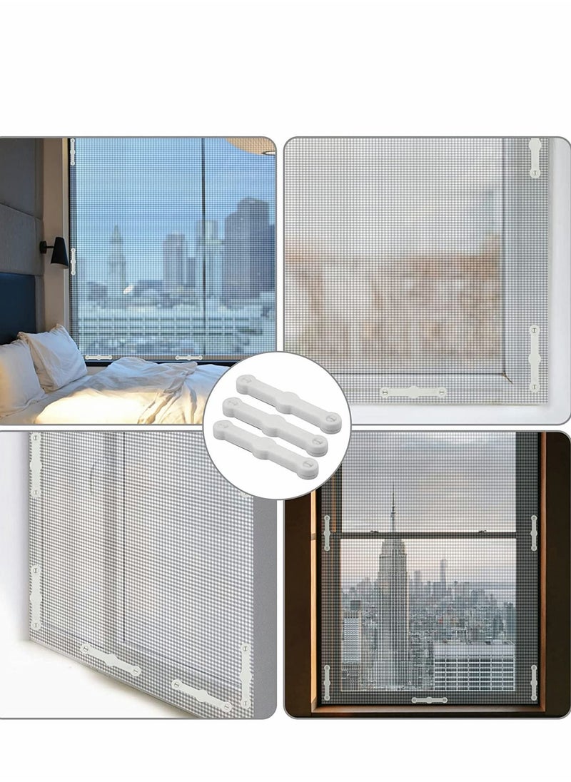 Y&D - Self Adhesive Strip Set for DIY Fly Nets,12Pcs Screen Fixing Clip with Door Curtain Mosquito Net Insect Mesh Tool Installation - Image 1