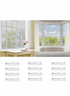 Y&D Self Adhesive Strip Set for DIY Fly Nets,12Pcs Screen Fixing Clip with Door Curtain Mosquito Net Insect Mesh Tool Installation  - Image 1