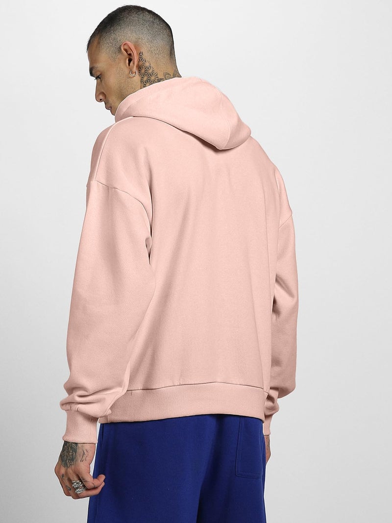 Veirdo® Polycotton Spun Oversized Fit Hooded Sweatshirt Full Sleeves Front Chest Graphic Printed Drop Shoulder Jumper Hoodie for Men (OS_HD_VD_Ride_PW_L) - Image 4