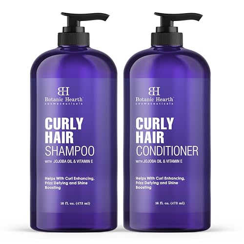 Botanic Hearth Curly Hair Shampoo And Conditioner Set For Curly Hair | Detangle, Define & Enhance Curls | With Jojoba Oil & Vitamin E | Sulphate Free | 16 Fl Oz X 2 - Image 1
