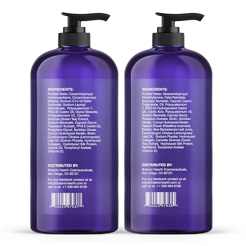 Botanic Hearth Curly Hair Shampoo And Conditioner Set For Curly Hair | Detangle, Define & Enhance Curls | With Jojoba Oil & Vitamin E | Sulphate Free | 16 Fl Oz X 2 - Image 2