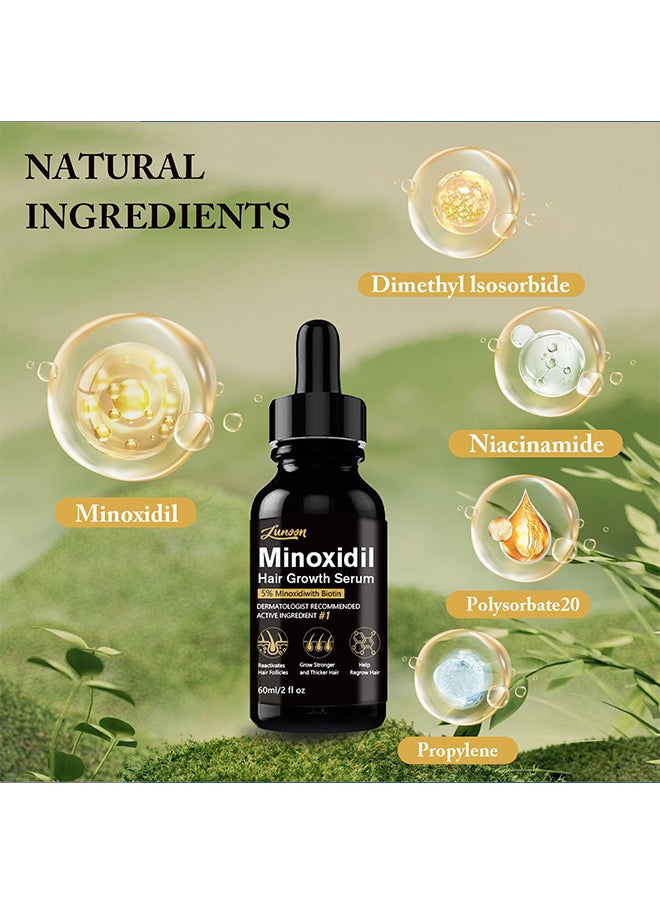 LUNOON - LUNOON Minoxidil Hair Serum, Anti-hair loss and hair growth serum - 60ml - Image 1