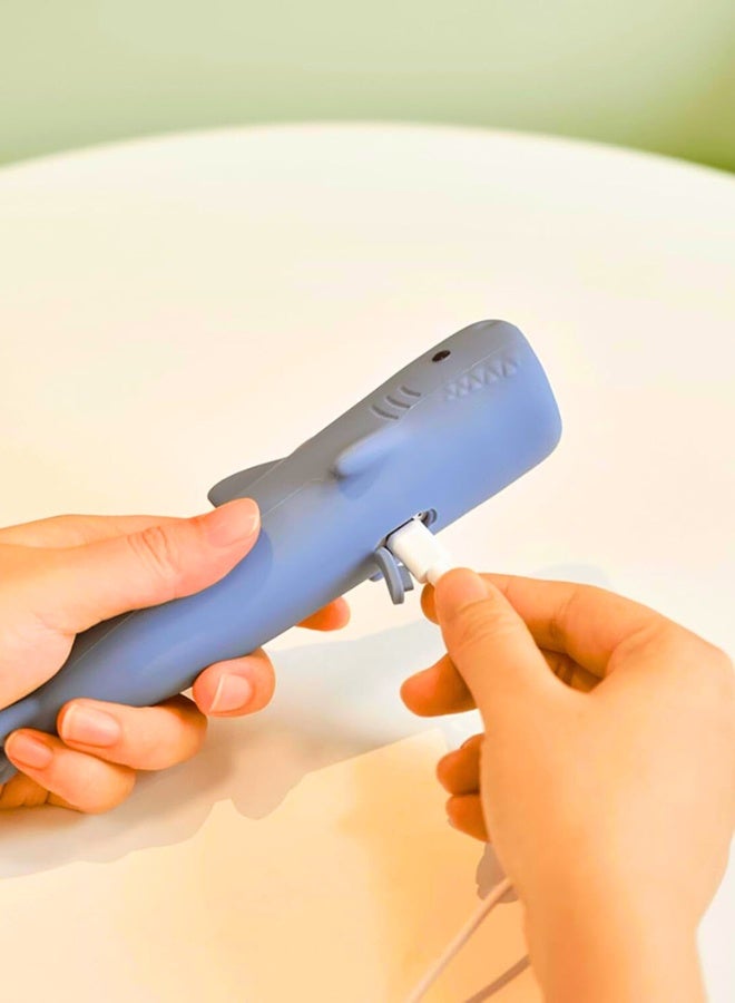 Silicone LED Flashlight,Rechargeable Cute Animal Shaped Silicone kids Flashlight,Gifts for Camping Essentials Gear,Birthday,Christmas and New Year (Shark) - Image 2