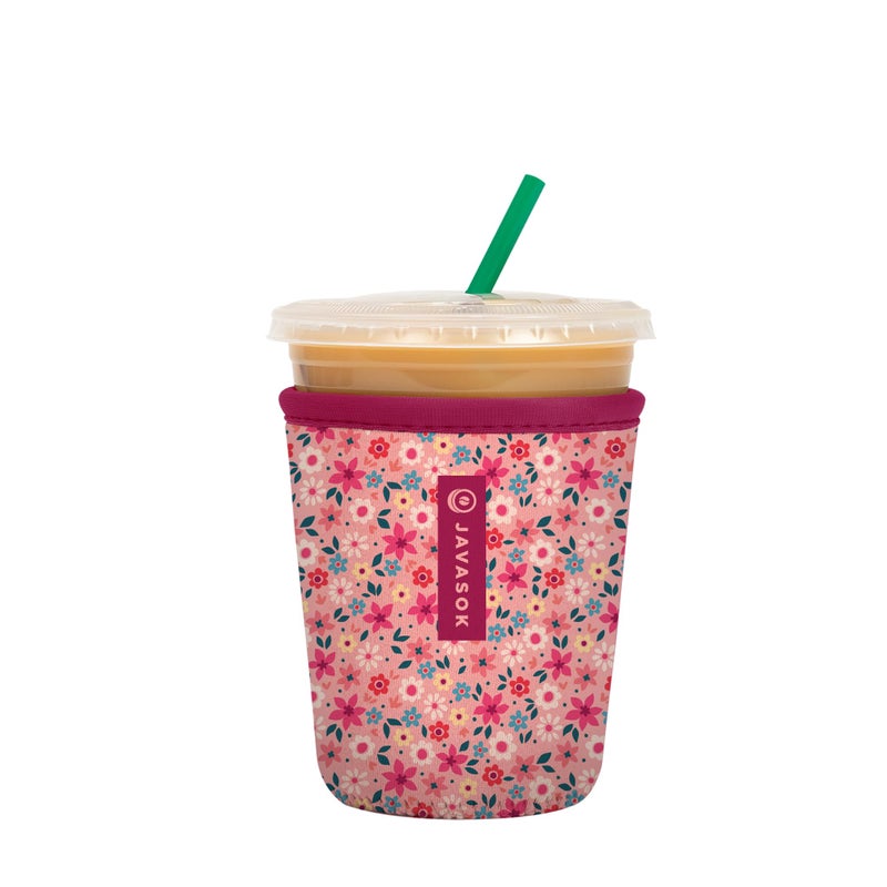 Sok It Java Sok Iced Coffee & Cold Soda Insulated Neoprene Cup Sleeve (Spring Bouquet  Small: 16-20oz) - Image 1