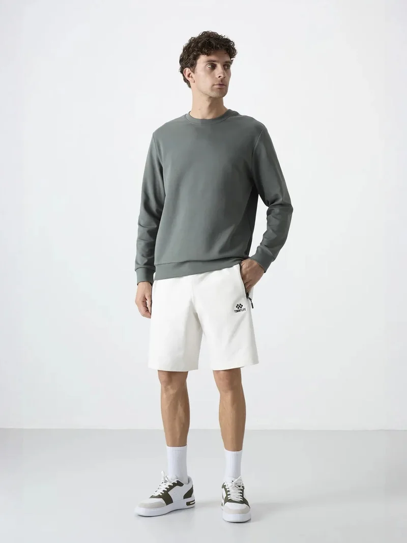 تومي لايف TOMMY Men's Regular-fit Knit Sweat Shorts